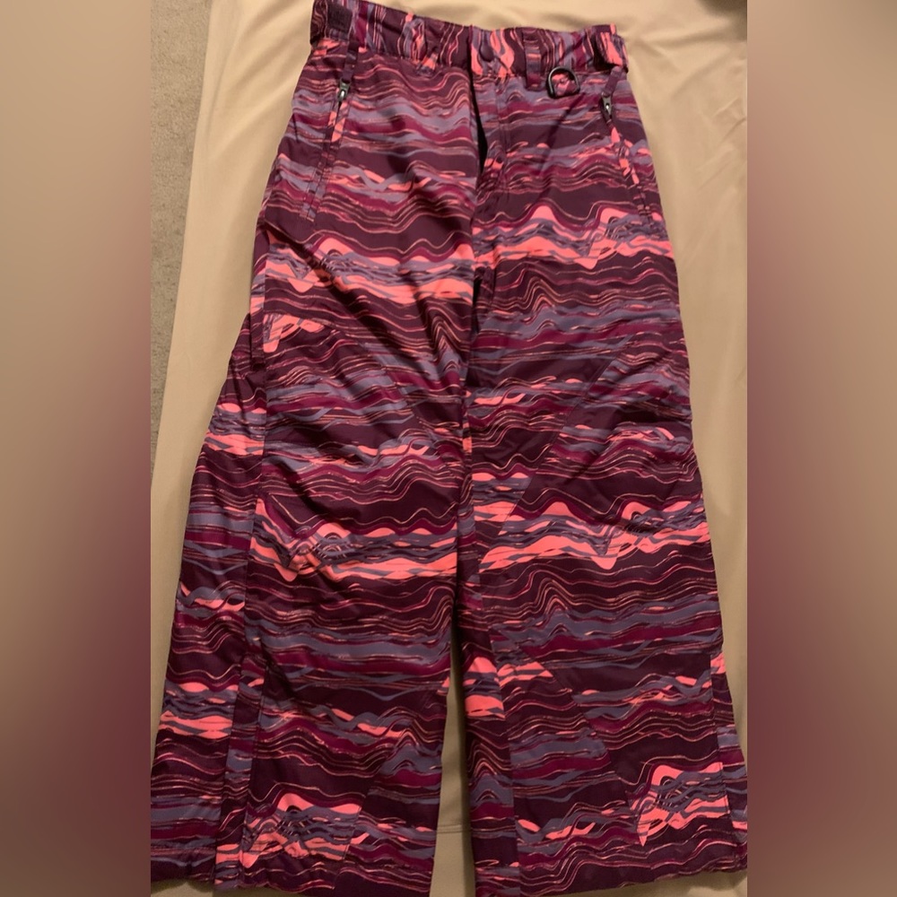 L.L.Bean Glacier Summit Girls Snow Pants Waterproof  Insulated Royal Plum Wave